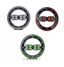 Часы электронные настольные с LED подсветкой EL-3688L 30х30 см Часы с календарем и термометром (20)