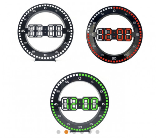 Часы электронные настольные с LED подсветкой EL-3688L 30х30 см Часы с календарем и термометром (20) за 1139 грн