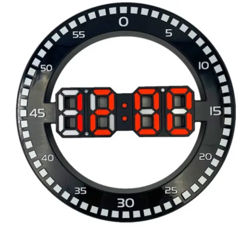 Часы электронные настольные с LED подсветкой EL-3688L 30х30 см Часы с календарем и термометром (20) за 1139 грн