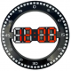 Часы электронные настольные с LED подсветкой EL-3688L 30х30 см Часы с календарем и термометром (20) за 1139 грн