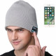 Портативная колонка ШАПКА с bluetooth наушниками SPS Hat BT True. Цвет: серый NY-68