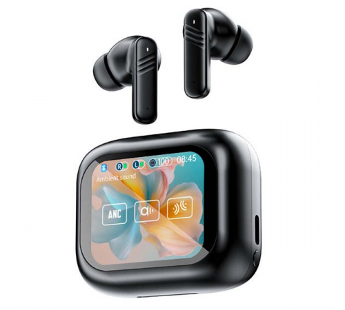 Беспроводные наушники LX-10 TWS Earbuds с LED дисплеем, Bluetooth 5.4, ANC+ENC, 320mAh Black