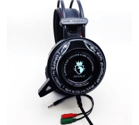Игровые накладные наушники с микрофоном с RGB подсветкой GAME AS-90
