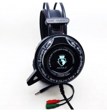 Игровые накладные наушники с микрофоном с RGB подсветкой GAME AS-90