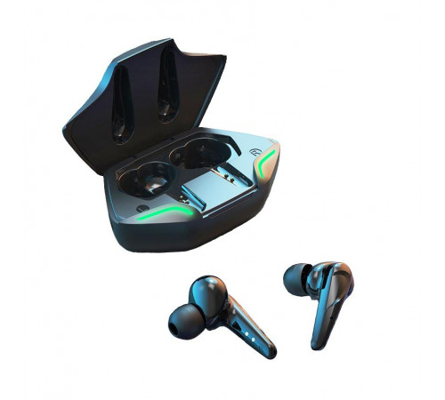 Беспроводные наушники TWS Bluetooth Bakey G11 с микрофоном. Кейс, повербанк, LED подсветка Black