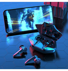 Беспроводные наушники TWS Bluetooth Bakey G11 с микрофоном. Кейс, повербанк, LED подсветка Black