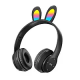 Детские беспроводные Bluetooth наушники с ушками зайчика RGB Picun B12 4704/4705 VJ