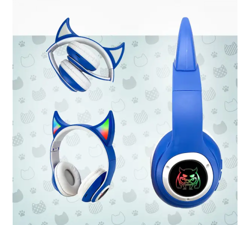 Беспроводные детские Наушники с Ушками с подсветкой с MicroSD Ear STN-25 Bluetooth