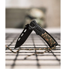 Ніж викидний paracord total black РП7334