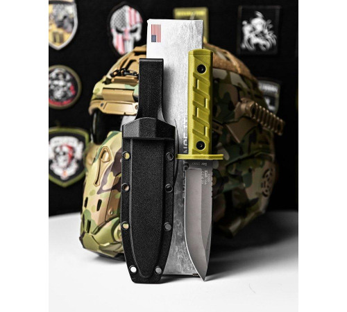 Нож с фиксированным лезвием для охоты CPM 3V oliva ДЛ7005
