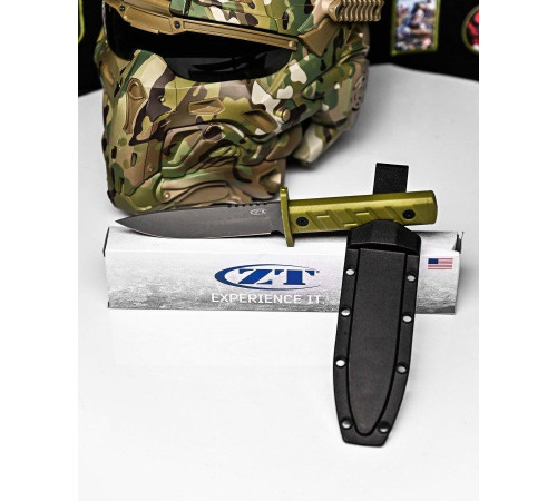 Нож с фиксированным лезвием для охоты CPM 3V oliva ДЛ7005