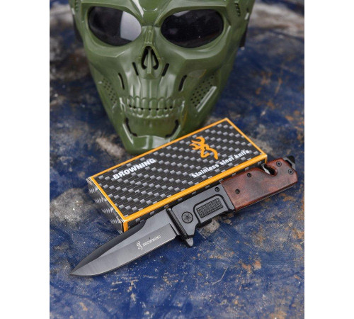 Ніж викидний browning black wood ВТ0961