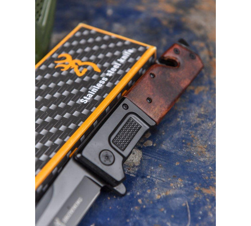Ніж викидний browning black wood ВТ0961