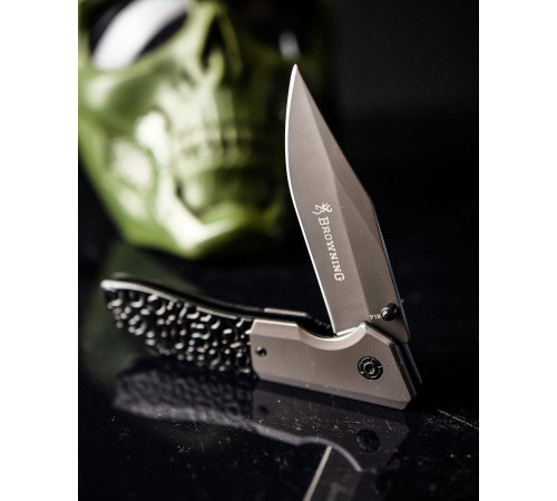 Нож выкидной browning grey/black ground ДЛ6507