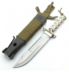 Нож выживания Jungle King 1 в серебристом цвете (белый металл).AT-FM-1