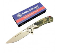 Складной тактический нож Smith & Wesson в камуфляжном исполнении.AT-4229