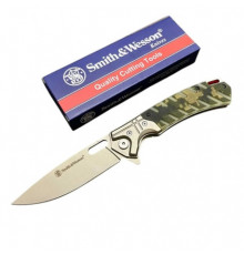 Складной тактический нож Smith & Wesson в камуфляжном исполнении.AT-4229