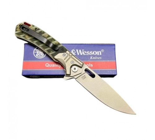 Складной тактический нож Smith & Wesson в камуфляжном исполнении.AT-4229 за 540 грн