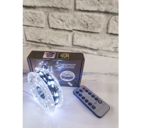 Гирлянда на катушке Роса 50 м,500 LED с пультом Белый