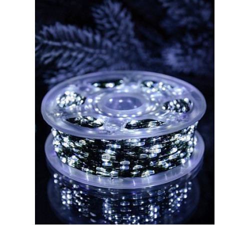 Гирлянда на катушке Роса 50 м,500 LED с пультом Белый