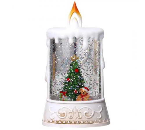 Новогодний музыкальный ночник-светильник XMAS wdl 23005c Музыкальная свеча с Мишкой