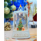 Новогодний музыкальный ночник-светильник XMAS wdl 23005c Музыкальная свеча с Мишкой