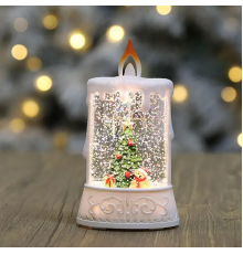 Новогодний музыкальный ночник-светильник XMAS wdl 23005c Музыкальная свеча с Мишкой