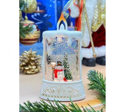 Новогодний музыкальный ночник-светильник XMAS wdl 23005c Музыкальная свеча с Мишкой