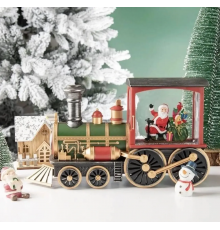 Новогодний ночник с музыкой и блестками XMAS 2110 17 х 32 х 9.5 см USB-кабель или 3 батарейки AA