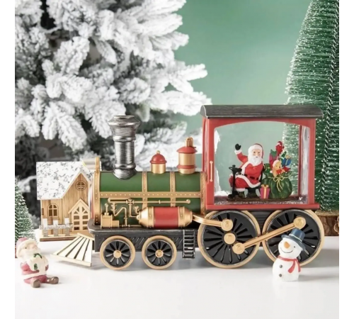 Новогодний ночник с музыкой и блестками XMAS 2110 17 х 32 х 9.5 см USB-кабель или 3 батарейки AA