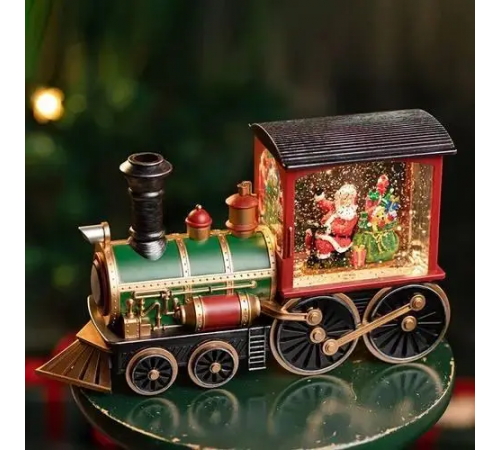 Новогодний ночник с музыкой и блестками XMAS 2110 17 х 32 х 9.5 см USB-кабель или 3 батарейки AA