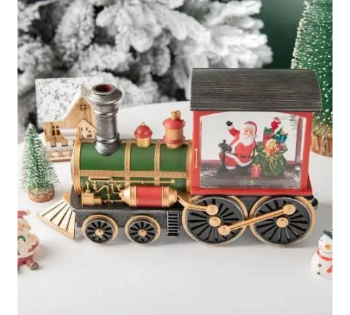 Новогодний ночник с музыкой и блестками XMAS 2110 17 х 32 х 9.5 см USB-кабель или 3 батарейки AA