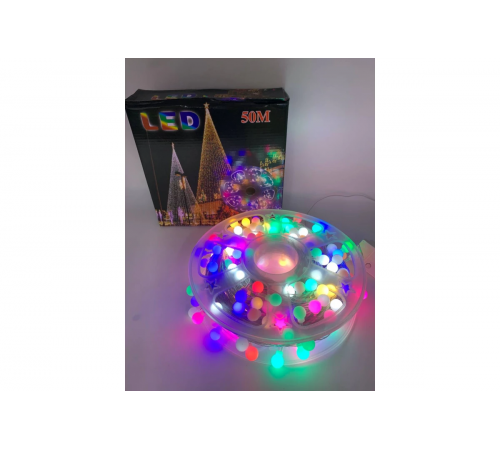 Гирлянда на катушке, от сети, Buble 50м, 8 режимов, Мультик/ Светодиодная гирлянда на елку