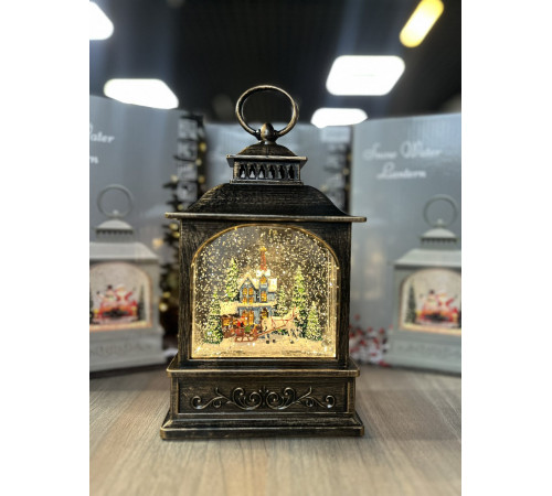 Санта Клаус Новогодний музыкальный фонарь ночник с подсветкой Xmas 24072D