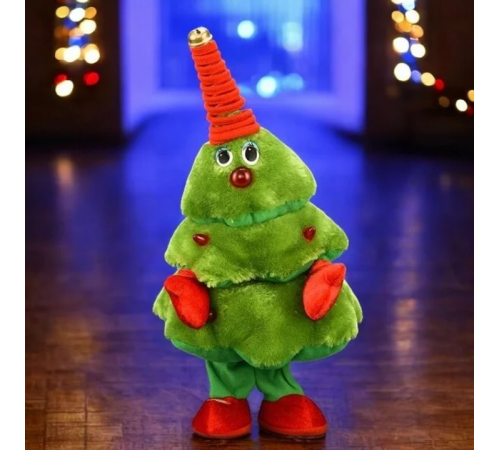 Новогодняя детская игрушка, игрушка елка с веселой музыкой и зажигательными танцами
