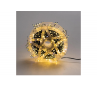 Гирлянда роса на катушке 100 м мишура на елку 2500 led ТЕПЛЫЙ БЕЛЫЙ