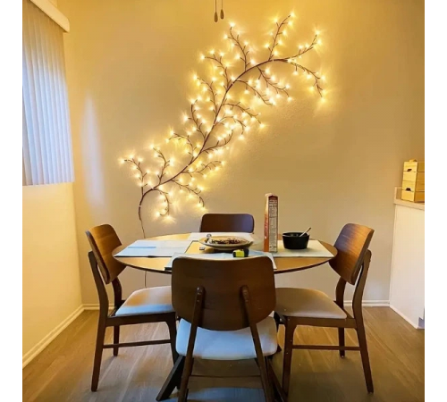 Гирлянда 1,5 м 144 LED, USB, 8 режимов, теплый свет