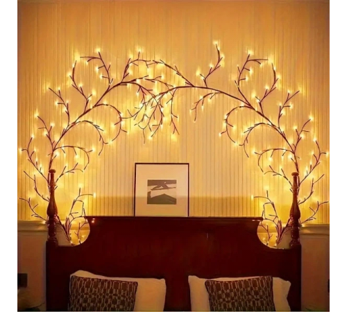 Гирлянда 1,5 м 144 LED, USB, 8 режимов, теплый свет
