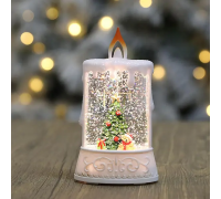 Новогодний музыкальный ночник-светильник XMAS wdl 23005c Музыкальная свеча с Мишкой