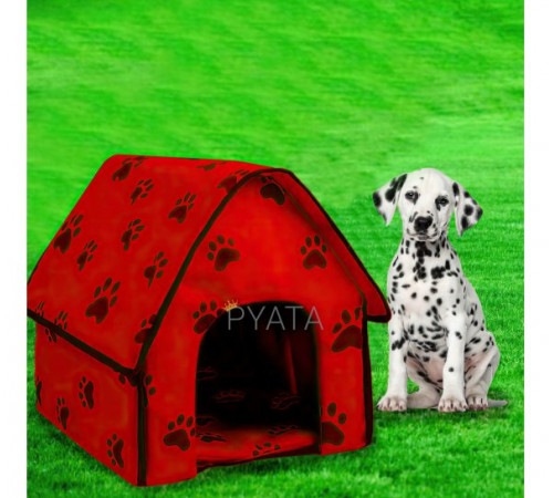 Красный Переносной мягкий домик для собак Portable Dog House