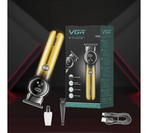 Аккумуляторная машинка для стрижки VGR V-989 от USB с 3 насадками