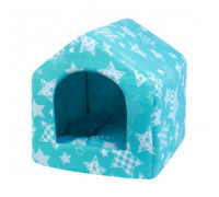Синий Переносной мягкий домик для собак Portable Dog House