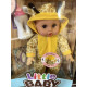 Кукла пупс говорящая с бутылочкой и салфетками Little Baby