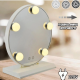 Круглое зеркало для макияжа с LED подсветкой Led Mirror JX-526, 5 LED, Белый