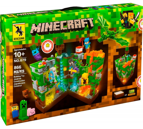 Конструктор Лего Minecraft Битва в джунглях, 866 деталей, 679, для детей