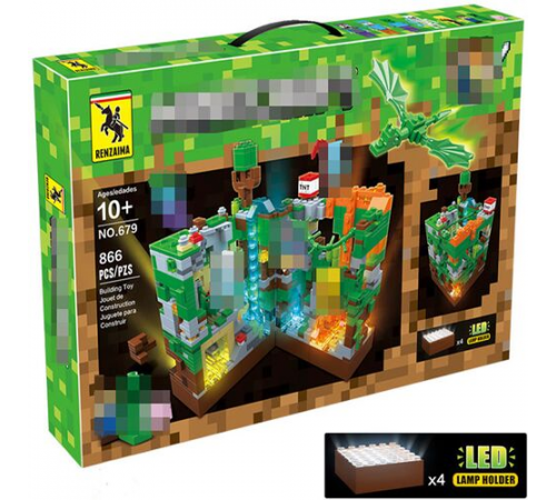 Конструктор Лего Minecraft Битва в джунглях, 866 деталей, 679, для детей