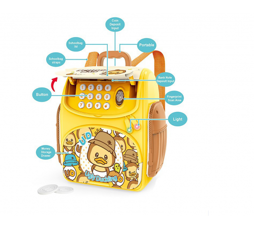 Детский электронный сейф-копилка SUNROZ Рюкзак Bambi WF-3008CX Ugly Duckling