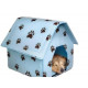 Синий Переносной мягкий домик для собак Portable Dog House Голубой