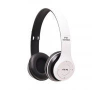 Белый Беспроводные Наушники Wireless P-47 Bluetooth + MicroSD + FM Радио