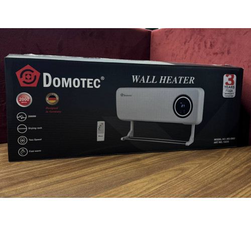 Настінний обігрівач Domotec MS-5963 White 2000Вт з пультом та сушаркою за 1308 грн